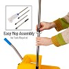 Mind Reader Bucket with Wringer and Mop  Set, 22 Qt (5.5 Gallon), Floor Cleaning, Wheels, Plastic, 16.25"L x 10.75"W x 24.5"H, Yellow - 4 of 4