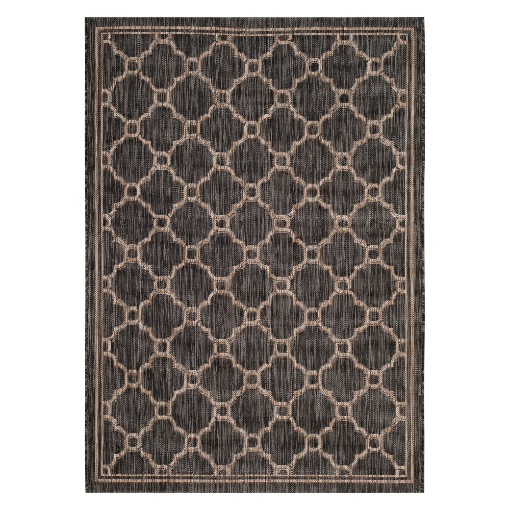 Hancock 8' x 11' Outdoor Rug Natural/Black - Safavieh