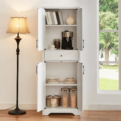 Buffet Sideboard Cabinet, Wooden Coffee Bar Storage Cabinet