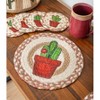 Earth Rugs Cactus Jute Trivet – Hand-Stenciled Round Hot Pad by Suzanne Pienta - 3 of 3