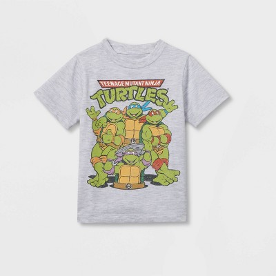 Cotton T shirt Printed Ninja Turtles Short Sleeve Round Neck For Boys - Blue