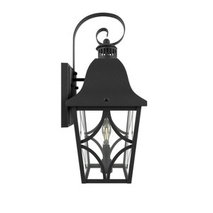 WELLFOR Matte Black Outdoor Wall Light Fixtures and Waterproof Exterior Wall Sconce Porch Lights - 1 of 4