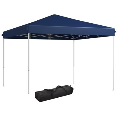 VisioGear 13'*13' Pop Up Canopy Tent, Outdoor Instant Gazebo Sun Shade Shelter for Catering, Wedding, Dark Blue, 157.2"*157.2"*124.8"
