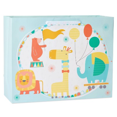Medium Circus Animals Baby Shower Gift Bag - Spritz™