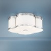 Minka Lavery Modern Ceiling Light Flush Mount Fixture 22" Polished Nickel Dimmable LED Etched White Glass for Bedroom Kitchen Home - 2 of 3