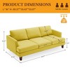 Gerrico 89" 3 Seater Sofa Couch with Deep Seats, Upholstered Sofa with Armrests, Comfy Couches for Living Room, Apartment and Office - 3 of 4