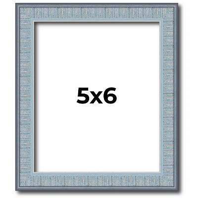 PosterPalooza | Photo Size Textured Blue Picture Frame - UV Acrylic, Foam Board Backing, Hanging Hardware
