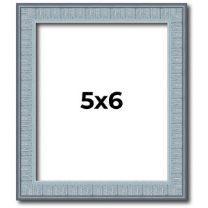 PosterPalooza | Photo Size Textured Blue Picture Frame - UV Acrylic, Foam Board Backing, Hanging Hardware - 1 of 4