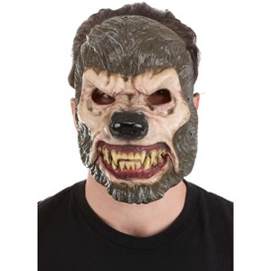 HalloweenCostumes.com One Size Fits Most   Jabbering Jaw Wolfman Adult Mask, Skin Light/Red/Brown - 1 of 4