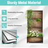 TOAOTBNBO Metal Raised Garden Bed with Trellis and Wheels, Metal Planter Box with Trellis, Garden Box for Climbing Plants, Flower - 4 of 4