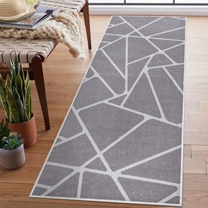 Sussexhome Non Skid Cotton Washable Laundry Room Indoor Runner Rug, 20" x 59" - 1 of 4