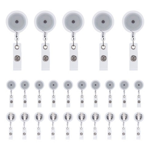 25 pcs Upgraded Retractable Badge Reel with Swivel Alligator Clip