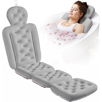 Full Body Bath Pillow for Bathtub, Thick Tub Cushion with Laundry Bag for Head, Neck, Shoulder and Back Support