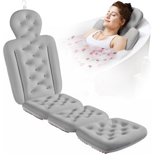 Full Body Bath Pillow for Bathtub, Thick Tub Cushion with Laundry Bag for Head, Neck, Shoulder and Back Support - 1 of 4