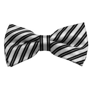 Men's Stripe Color 2.75 W And 4.75 L Inch Pre-Tied adjustable Bow Ties - 1 of 3