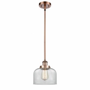 Bell - 1 Light Stem Hung Mini Pendant In Industrial Style-10 Inches Tall and 8 Inches Wide - 1 of 1
