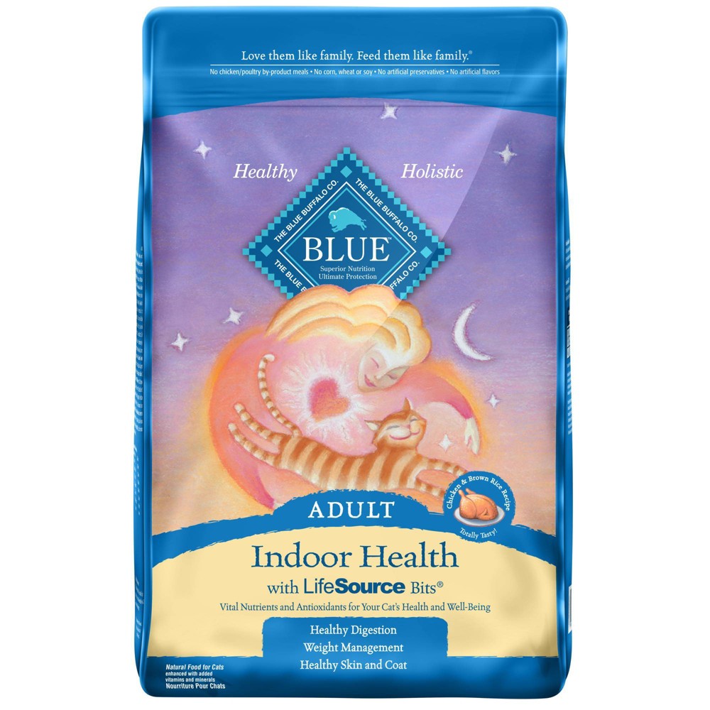 Blue Buffalo Chicken & Brown Rice Recipe Adult Premium Dry Cat Food - 10lbs