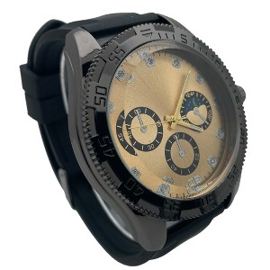 Olivia Pratt Bold Face Lightweight Silicone Band Men Wach - 1 of 3