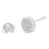 Haus of Brilliance Sterling Silver Rose-Cut Diamond Floral Cluster Stud Earring - 4 of 4