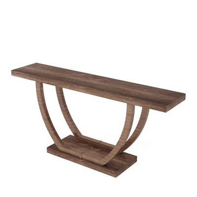 LITTLE TREE 63" 2 Tier Console Table Brown