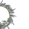 Northlight Pre-Lit Battery Operated Lavender Spring Wreath- 16" - White LED Lights - 4 of 4