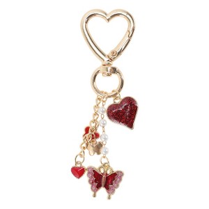 Unique Bargains Butterfly Heart Handbag Charm 3.54" 1 Pc - 1 of 4