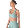 Future Planet Women's Nova Premium Performance Sport Athletic Active Yoga Workout Padded Sports Bra Removable Padding Sage Green - 2 of 4