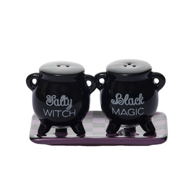 Dolomite Cauldron Salt and Pepper Shaker Set of 3