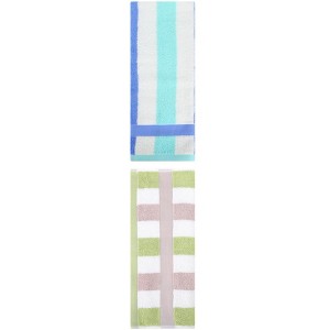 REGALWOVEN 2 Pack Cotton Soft Absorbent Striped Hand Towels for Bathroom 13" x 29" - 1 of 4