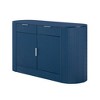 ACEPANO 55.1 in. W Modern MDF Storage Cabinet with 2 Doors, 2 Drawers, Aluminum Handles & 3 Shelves for Living Room-Navy Blue - 3 of 4
