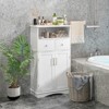 Tangkula Bathroom Cabinet Freestanding Storage Organizer w/ 2 Drawers & 2 Doors 3-Position Adjustable Shelves - 2 of 4
