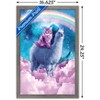 Trends International James Booker - Rainbow Llama Cat Clouds Framed Wall Poster Prints - 3 of 4