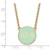 Black Bow Jewelry 14k Yellow Gold Plated Sterling Silver Alpha Epsilon Phi Greek Life Necklace 18 Inch - 3 of 4