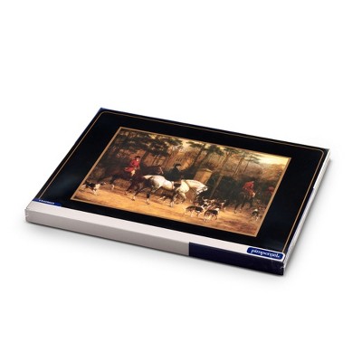 Tally Ho Black and Gold Hardboard Placemats Set of 4