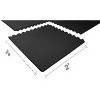NicBex 26"L Interlocking Gym Floor Mats,Premium EVA Foam,0.5/0.75/1 Inch Thickness,6/12/18/24/36 Pieces,Home Gym and Gymnastics Floor Protection,Black - 3 of 4