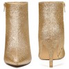 Perphy Women's Glitter Sequin Pointed Toe Stiletto Heel Ankle Boots - 2 of 4