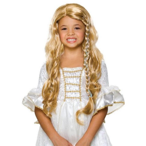 Rubies Girl s Glamorous Princess Blonde Wig One Size Fits Most