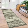 Washable Vintage Printed Rug Non Slip Low Pile Rug Retro Throw Floor Cover Foldable Indoor Carpet for Living Room Bedroom - 2 of 4