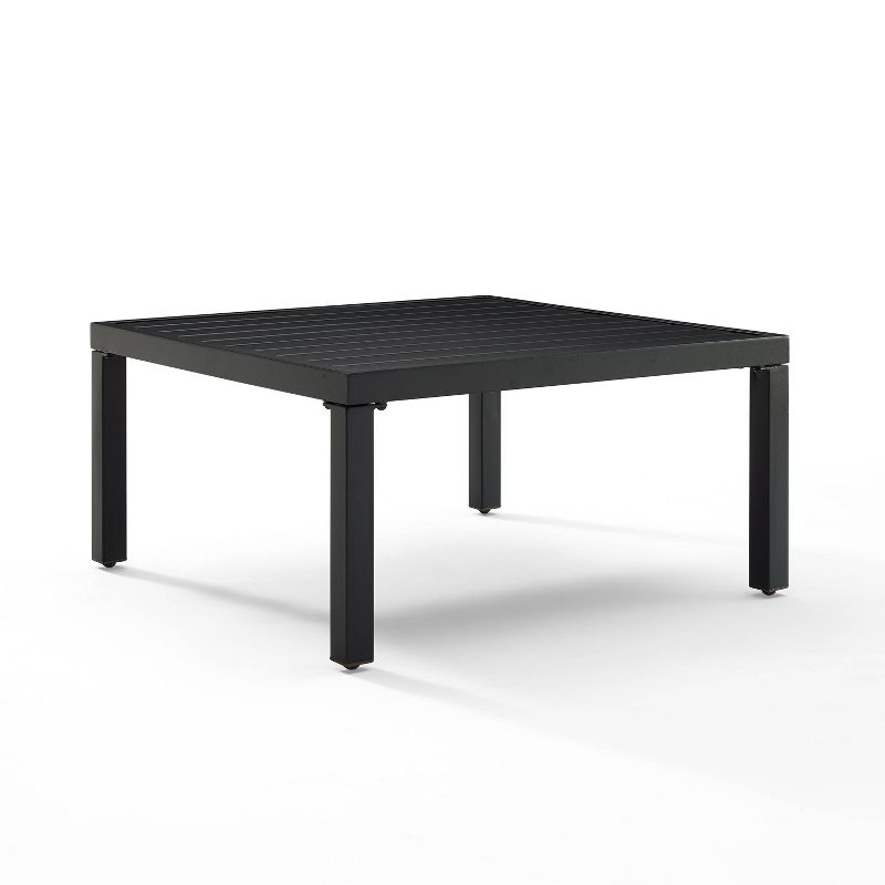 Piermont Outdoor Metal Sectional Coffee Table - Matte Black - Crosley, 1 of 8