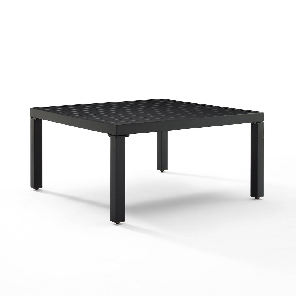 Photos - Garden Furniture Crosley Piermont Outdoor Metal Sectional Coffee Table - Matte Black  