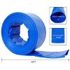 Syemin Drip Irrigation 50Ft Pool Backwash Hose, Heavy Duty Reinforced PVC Lay Flat Water Discharge Hose for Swimming Pool Filter Pump, Blue, 3"*3"*3" - 3 of 4