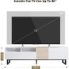 Modern TV Stand with Cabinets Drawers & Open Shelves,70'' Wooden Entertainment Center for TVs Up to 80”,TV Console Table with Drop Down Door - 3 of 4