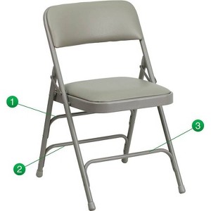 Riverstone Furniture Collection Vinyl Folding Chair Gray