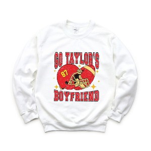 Simply Sage Market Women's Graphic Sweatshirt Go Taylor's Boyfriend Sparkle - 1 of 4