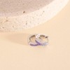 Girls' Simulated Opal Inlay Huggie Hoop Sterling Silver Earrings - In Season Jewelry - 4 of 4