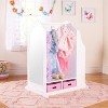 Guidecraft Kids' Dress Up Vanity- White: Children's Closet Organizer, Dress Up Armoire and Clothes Rack with Mirrors and Storage Bins - 4 of 4