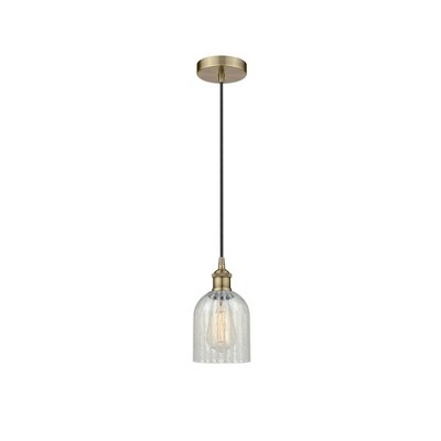 Caledonia - 1 Light Cord Hung Mini Pendant In Industrial Style-9.75 Inches Tall and 5 Inches Wide