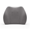 WENNEBIRD Model Q Lumbar Memory Foam Support Pillow to Improve Posture with Raised Side Butterfly Design, Dual Fabric, and Removable Cover, Grey - 2 of 4
