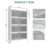 GlasFlength Decorative Storage Cabinets, 5 Level Flip Door, White, 31.5"*13.8"*56.69" - 2 of 4