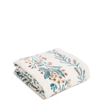Vera Bradley Women's Fleece Plush Throw Blanket Paradise Cream Stripe ...